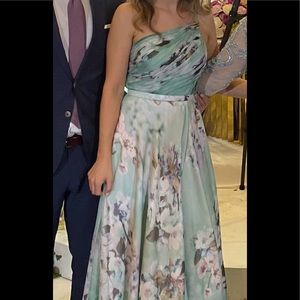 Pastel green ..mint floral dress